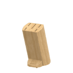 Berghoff 1315153 6-delig Messenblok met Houten Blok RVS
