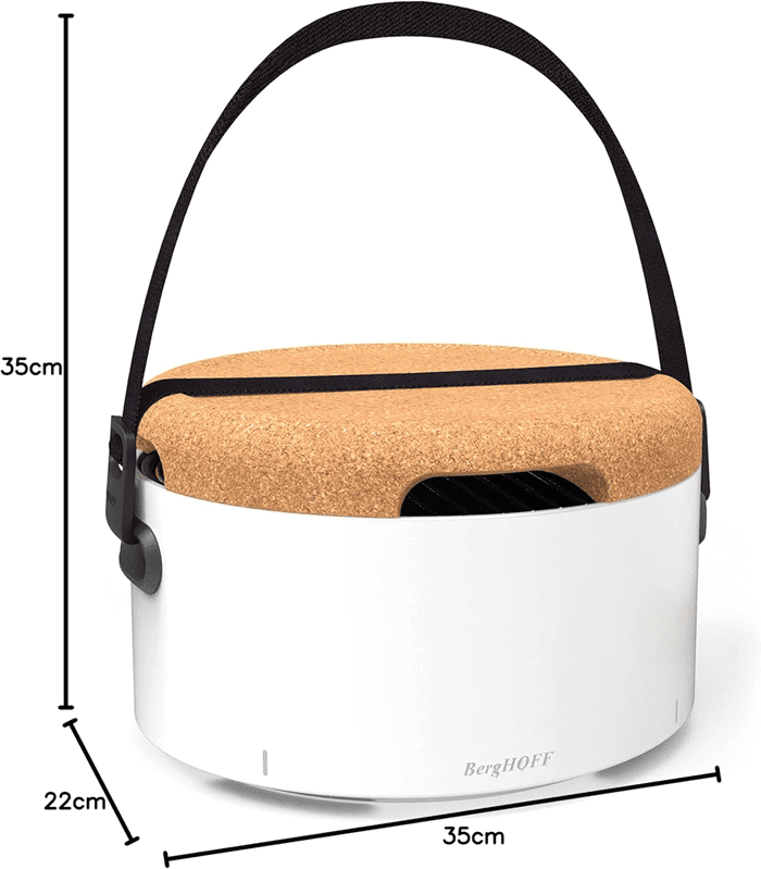 Berghoff 2415600 Tafelbarbecue met grillfunctie Wit