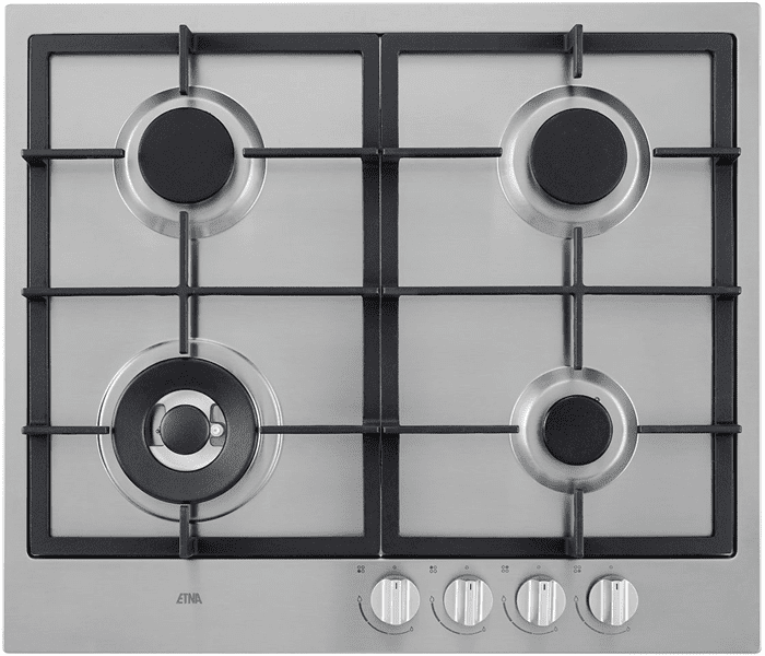 ETNA KG959RVSA Gaskookplaat met Wokbrander 59cm RVS