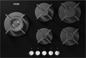 ETNA KGG870ZTA Gas-op-Glas Kookplaat met Wokbrander 75cm